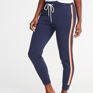 Old Navy Retro Rainbow Joggers Navy Blue Small